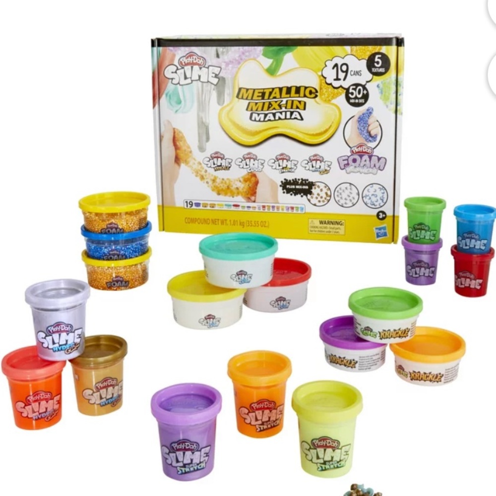 Play-Doh Slime and Foam Metallic Mix-In Mania Set Brand New